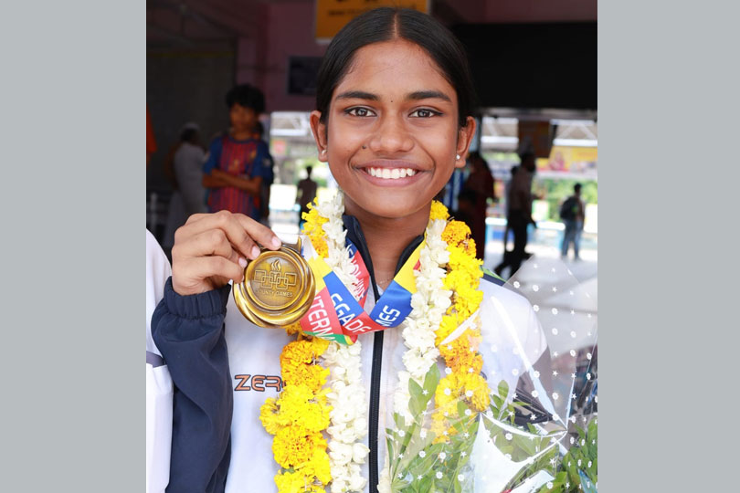 സ്വർണ്ണ തിളക്കത്തോടെ അന്താരാഷ്ട്ര യോഗ ചാമ്പ്യൻഷിപ്പ് കരസ്ഥമാക്കി ജന്മനാട്ടിൽ തിരിച്ചെത്തിയ തണൽപരിവാർ കുടുംബാംഗം വൈഗ രാജേഷിന് ഊഷ്മള സ്വീകരണം